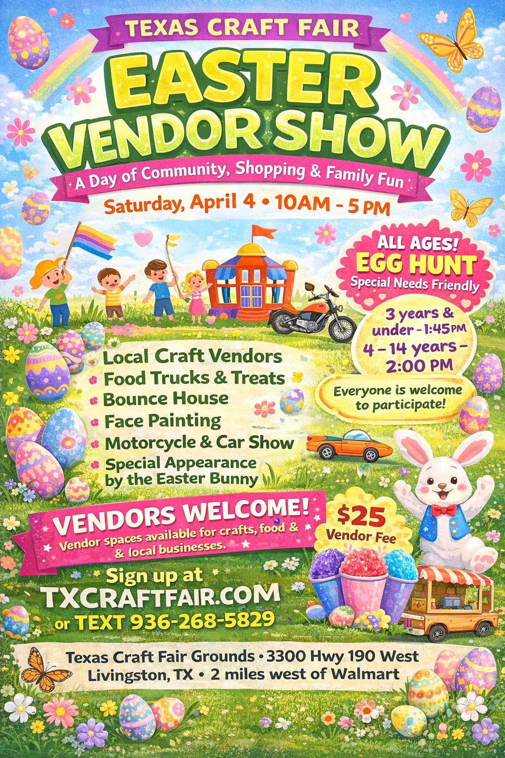 Texas Craft Fair Easter Event flyer
